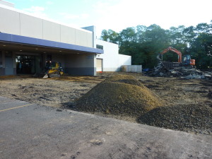 removing asphalt for building expansion